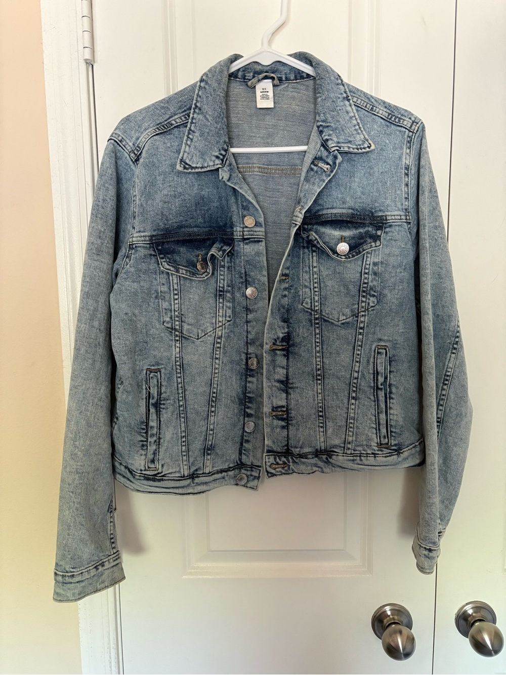 H&M Light Blue Washed Denim Jean Jacket